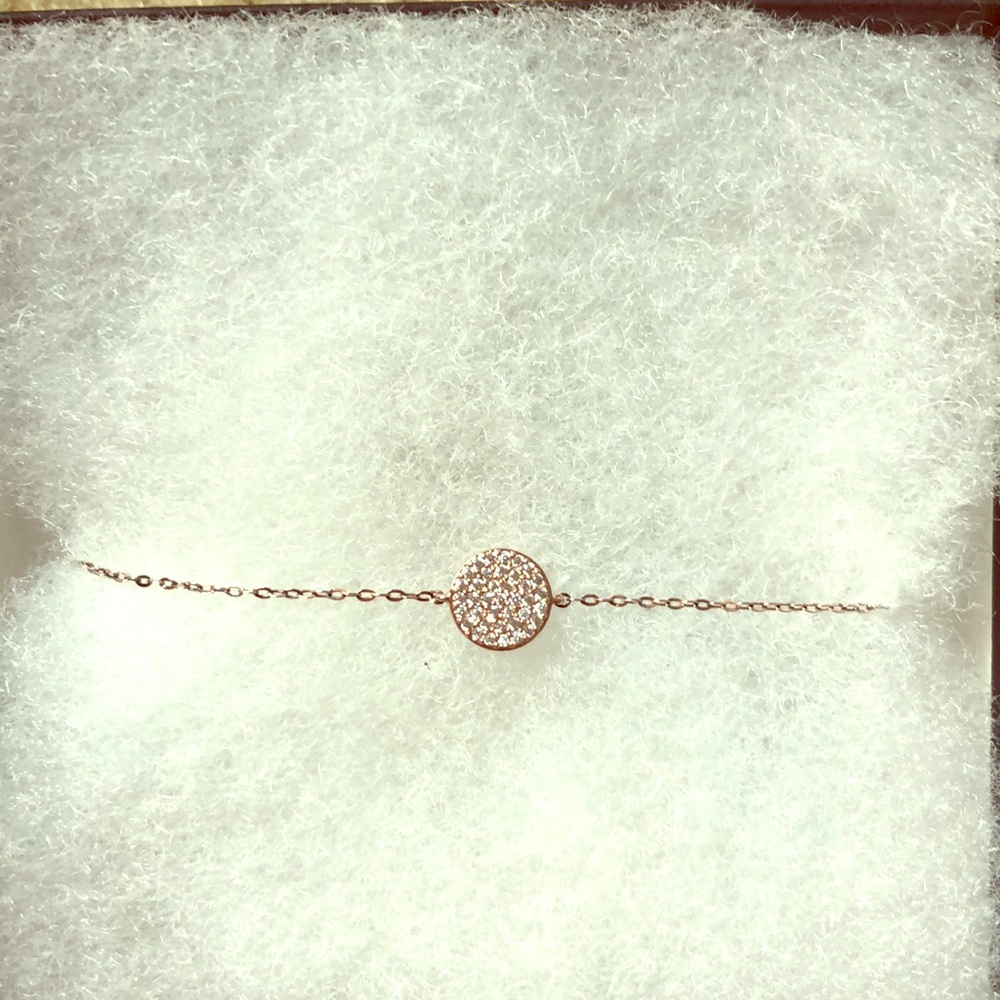 NWT Nadri rose gold “geo disk” bracelet